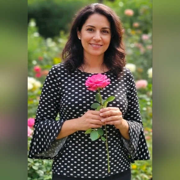 Adrianna Papell Tops - Adrianna Papell Y2K Whimsigoth Bell Sleeve Black Knit Top Size XL Flowy